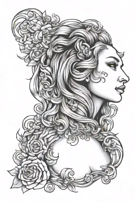 Ladies Face Inside Lion