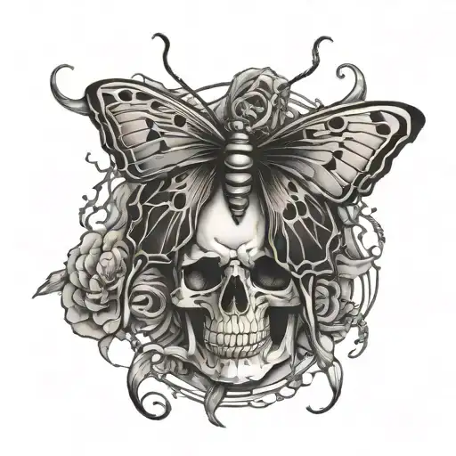 Butterfly Skeleton With Scorpions