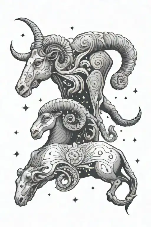 Aries And Capricorn Constellation Merging