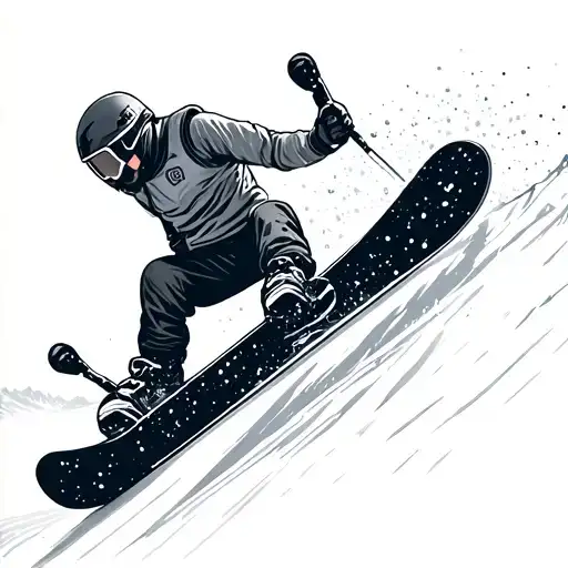 Snowboard Mountain Gymnastik
