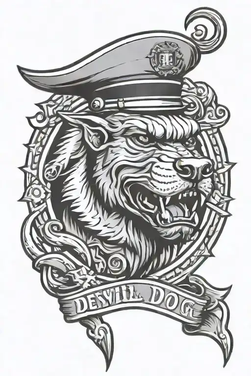 Devil Dog Marine Corps Emblem