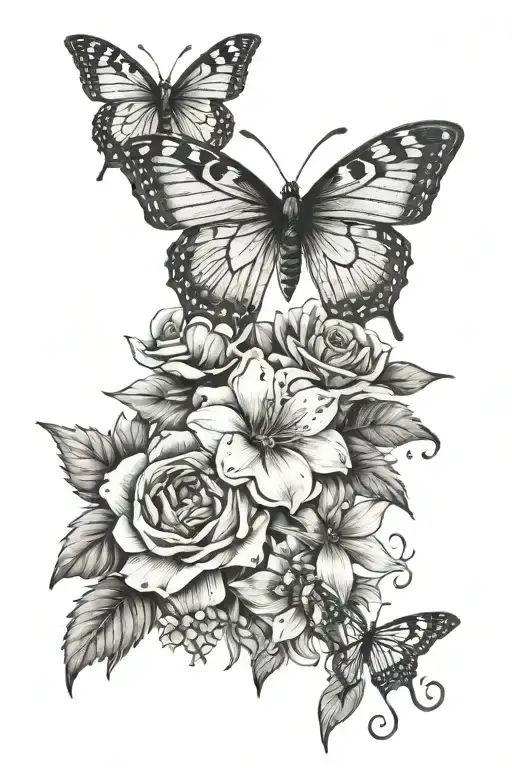 With God She Never Fails Quote With Flowers And Butterflies And Bees