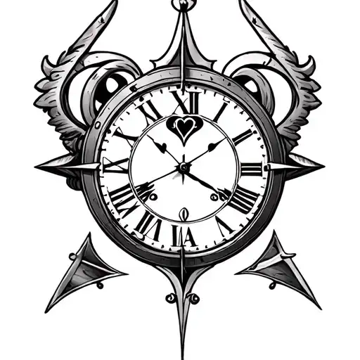 Clocks And Compasses Representing The Client's Love