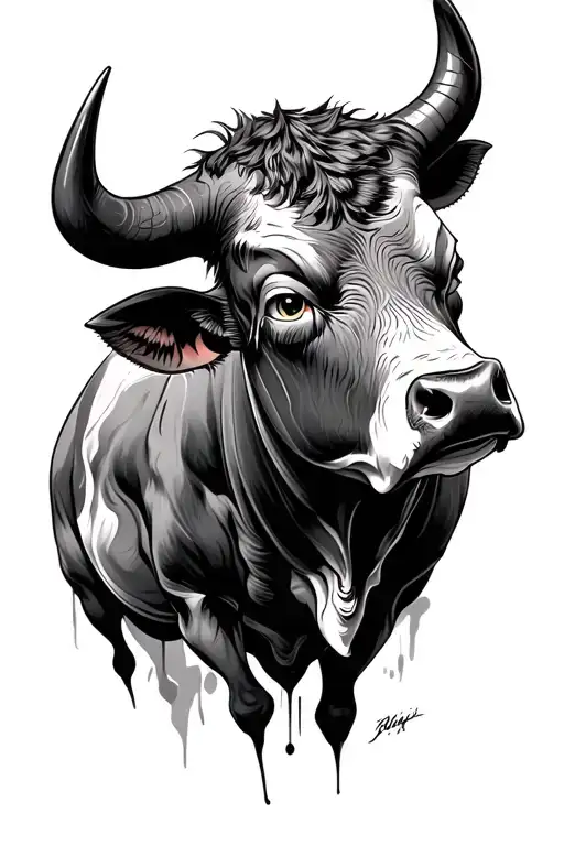 Bull With A Crying Eye
