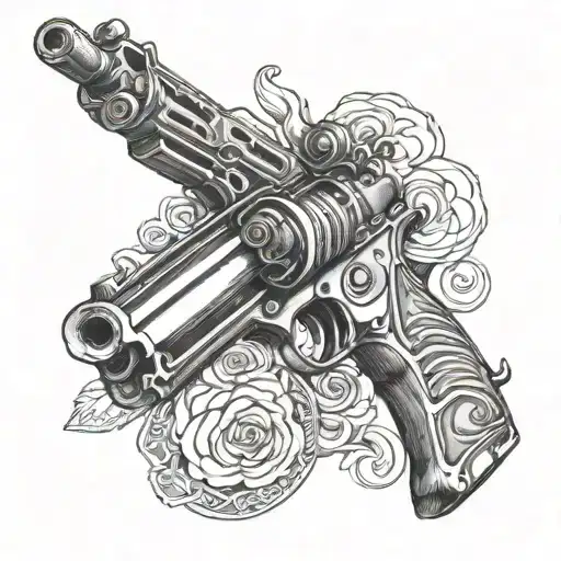 Inscription Naosadok With Machine Gun