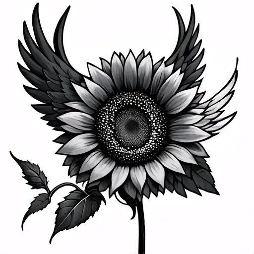 Sunflower And Wings