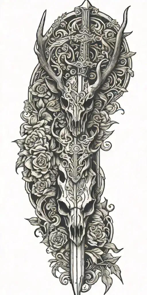 Deer Skull Sword