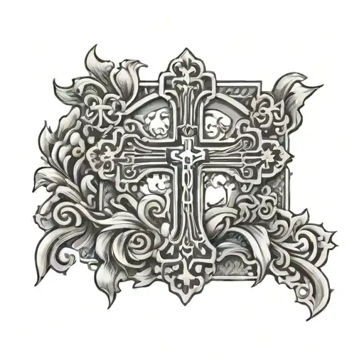 A Cross With The Word Sonder Intertwined