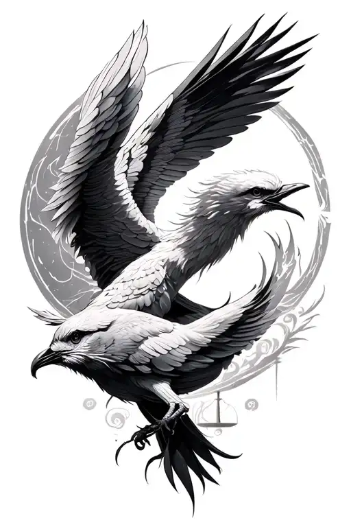 Libra And Pheonix Bird Rising