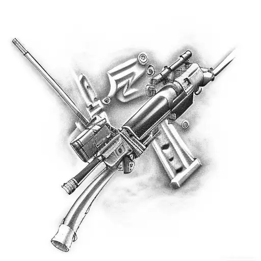 Design A Tattoo Of A Hunting Rifle Morphing Into A Truck