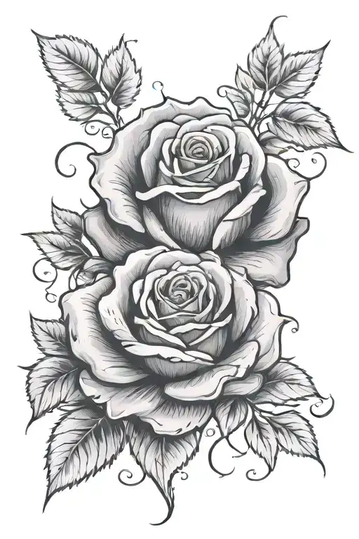 Cadeceus Through A Rose Wrapped