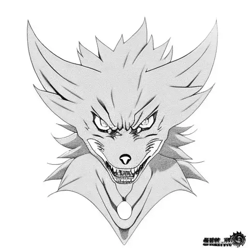 Side Picture Neck Tattoo Kyubii Kurama Naruto Nine Tails Fox