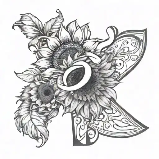 Cancer Ribbon And Sunflower With The Date 02 14 19