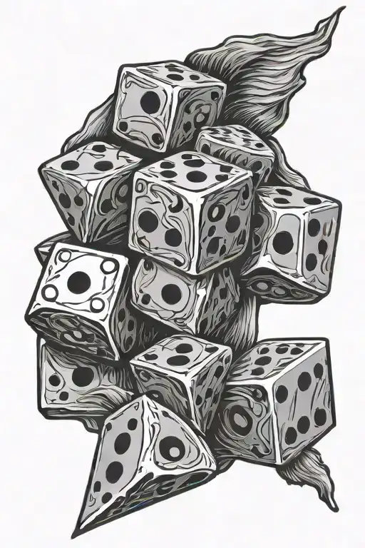 Semi Colon Of Dice Set With Berserk Brand