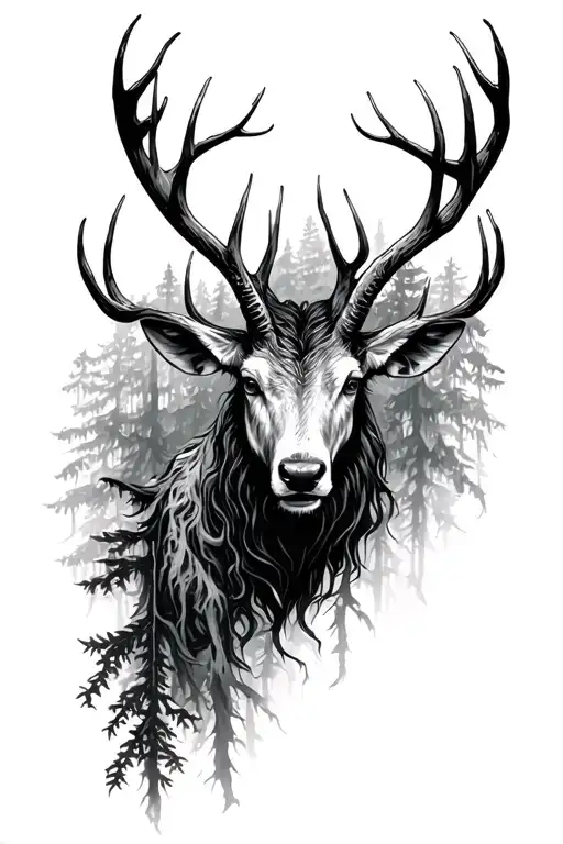Wendigo Forest Algernon Blackwood Half Sleeve Arm Natural Flowing