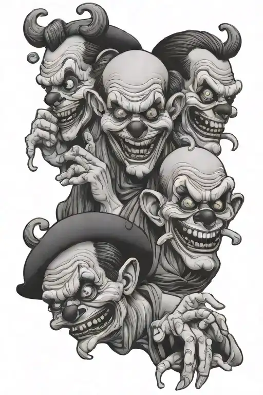 Hear No Evil Speak No Evil See No Evil Clowns Or Jokers