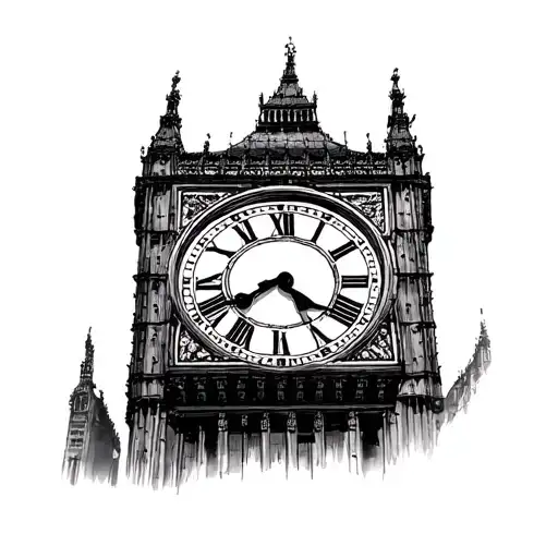 Big Ben Clock Face Buckingham Palace Coming