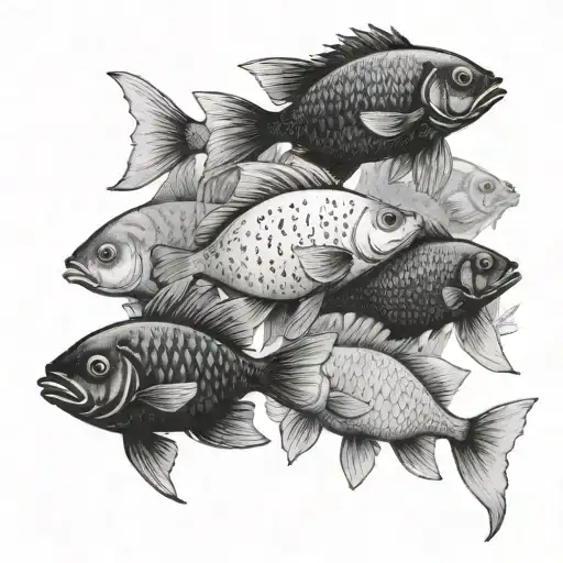 Six Small Black Fish