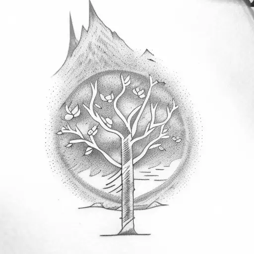 Handpoke Tiny Tree