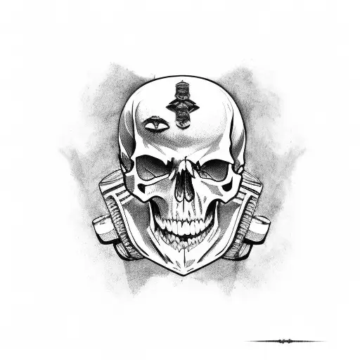 Death Hood Skull Arms