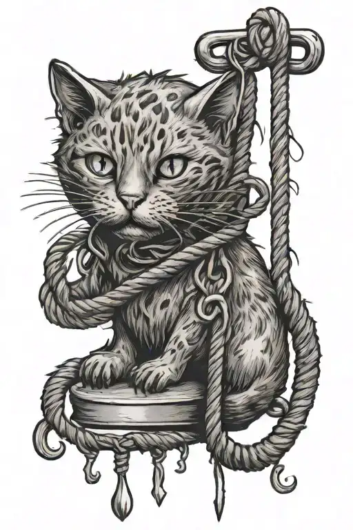 Dead Cat Hung From Noose