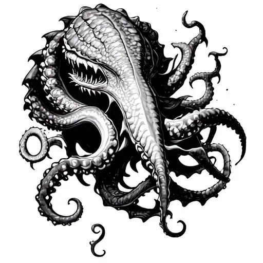 Kraken Sea Monster Emerging