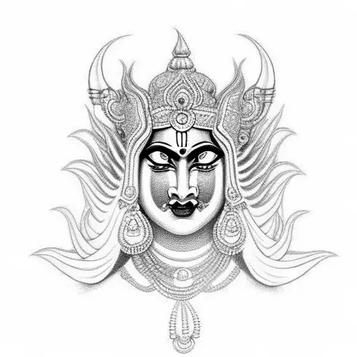 Hindu Goddess Kali In Her Fierce Form