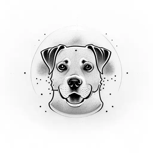 Labrador Dog In Circle And S Sign