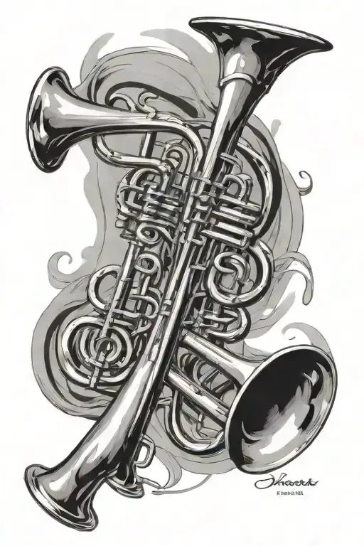 Sheet Music And A Trumpet