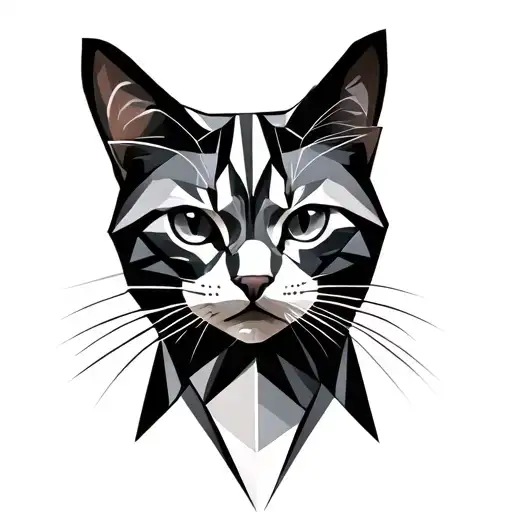 Cat Geometric Shape