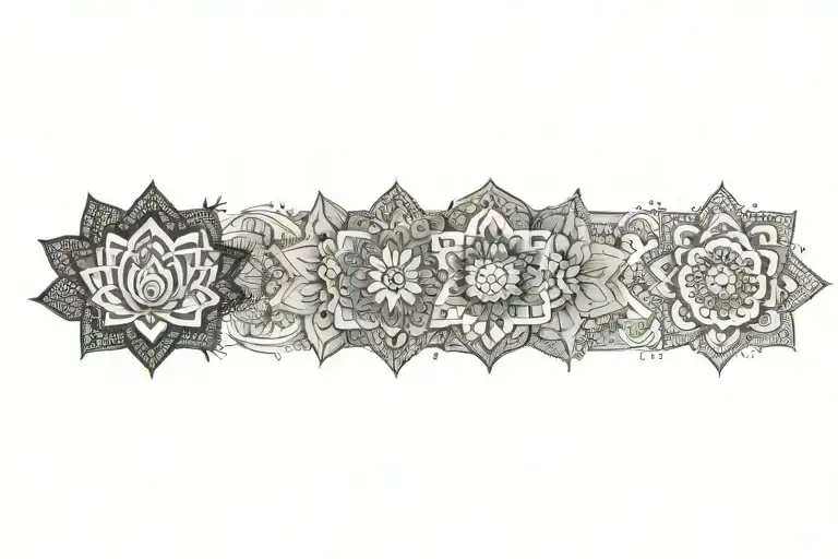 Lotus Mandala Henna Inspired Patterns