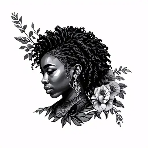 Black People Tattoo Design