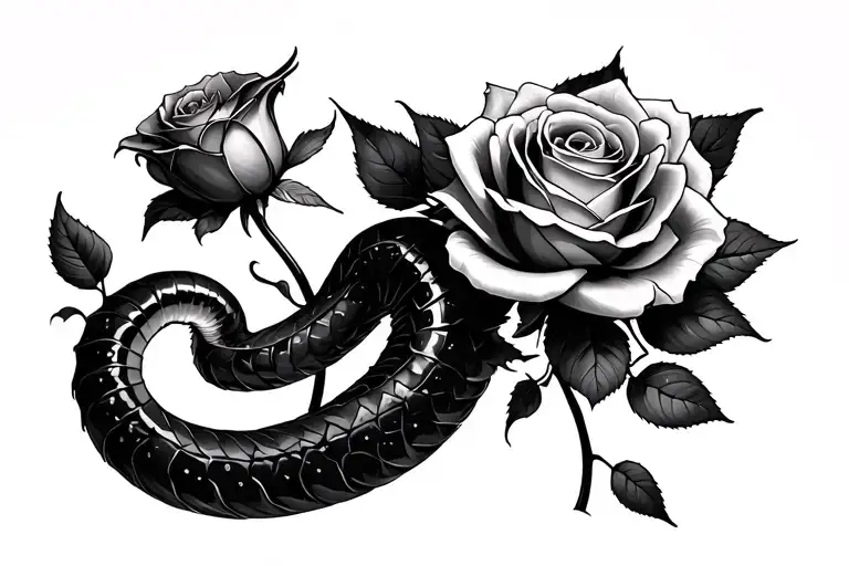 Sandworm And Rose Intertwined
