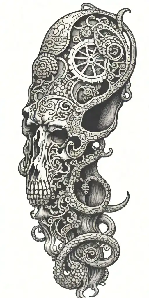 Deer Skull Octopus Wrapped