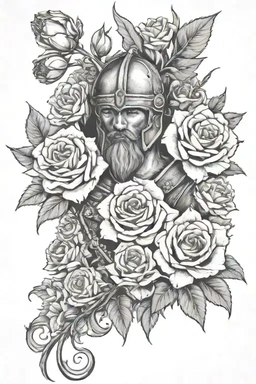 Roses Lilly's Carnations With Viking Warrior