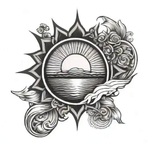 Name And Sun Setting Incorporating Elements