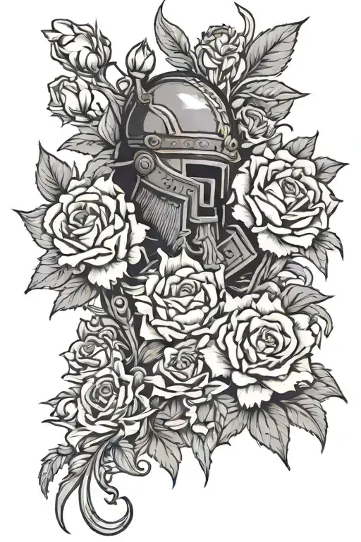 Roses Lilly's Carnations With Viking Warrior