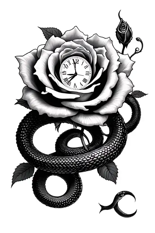 Roses Snakes Clock