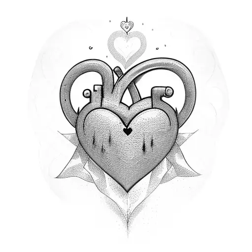 A Heart Symbolizing True And Fraternal Love Surrounded By Magical Elements
