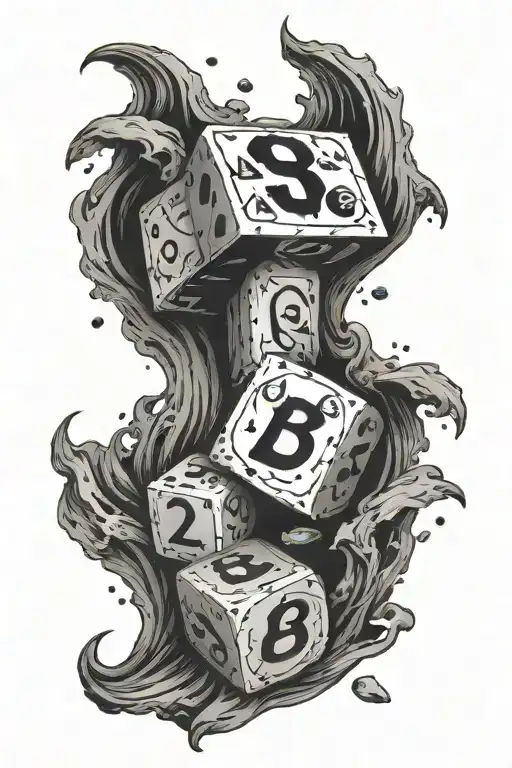 Semi Colon Of Dice Set With Berserk Symbol