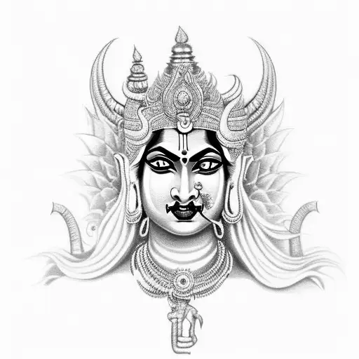 Hindu Goddess Kali In Her Fierce Form