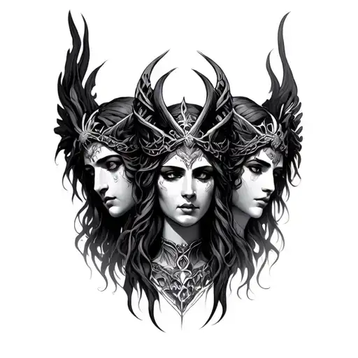 3 Heads Ages Hecate Goddess Of Magic
