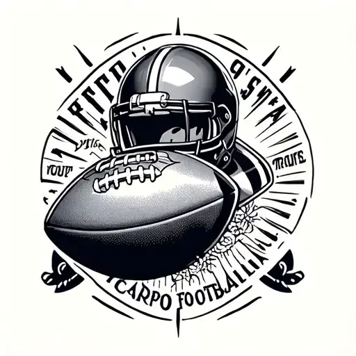 Vintage Football Tattoo Picture