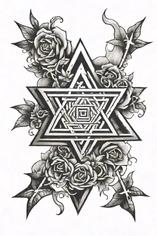Create An Israeli Tattoo That Includes Star Of David And Hebrew Letters