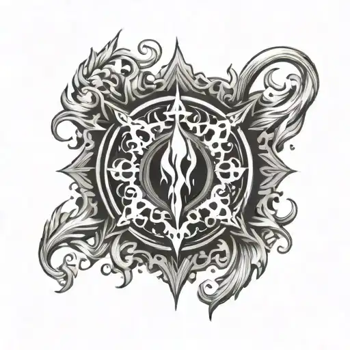 154 Gothic On Fire Badge