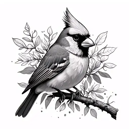 Cardinal Outline No Fill Or Shading Small