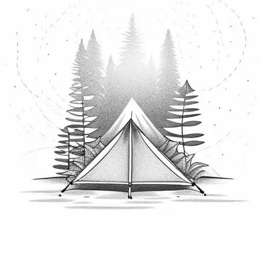 Simple Camping Hiking Inspired With Hawaii Vibes