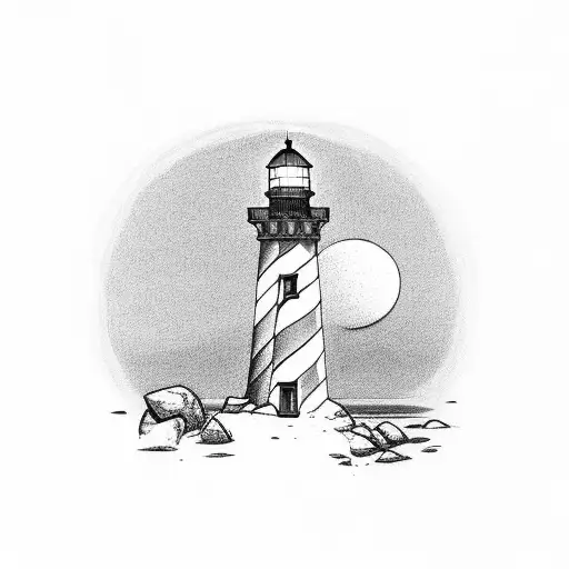 Lighthouse And Rocks