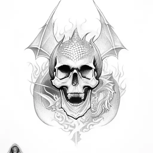 Skull And Dragon