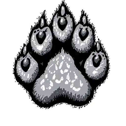 Paw Print Taurus Symbol